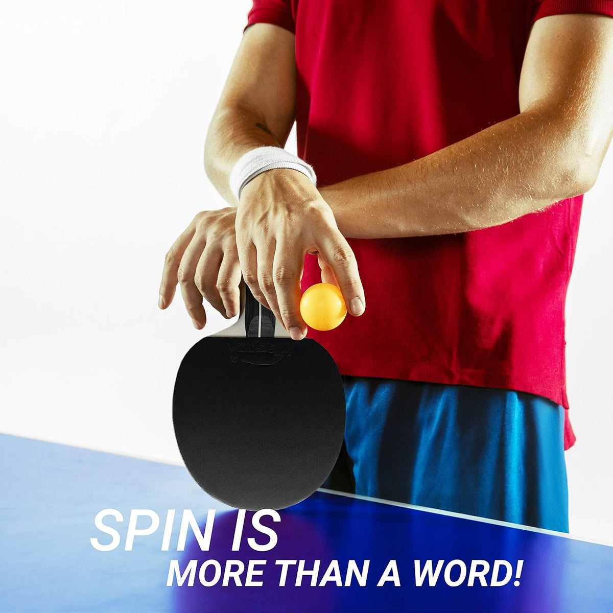 Killerspin Impact Series - Paletas de tenis de mesa - Raqueta de ping pong negra/negra, equipo de tenis de mesa para principiantes/intermedios, garantiza un control sólido y giro
