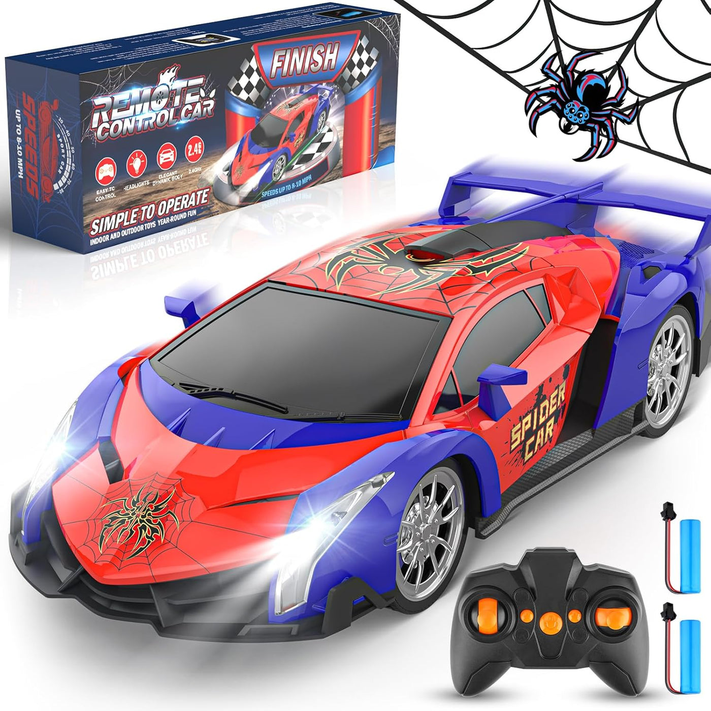 Growsland Auto a control remoto, autos RC de 2.4 GHz para niños de...
