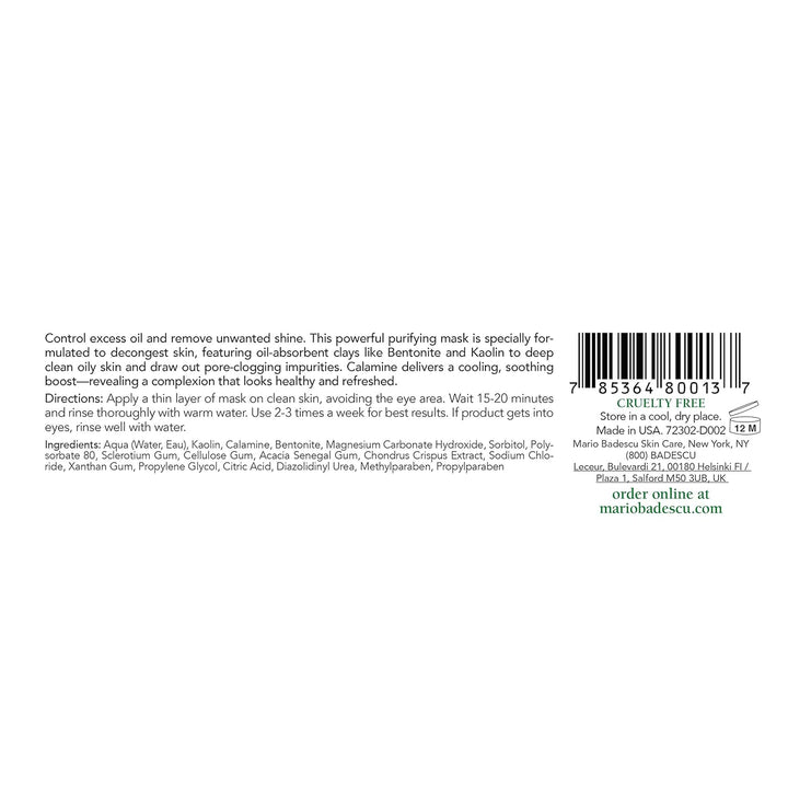 Mario Badescu Máscara facial de arcilla para hombres y mujeres, min...