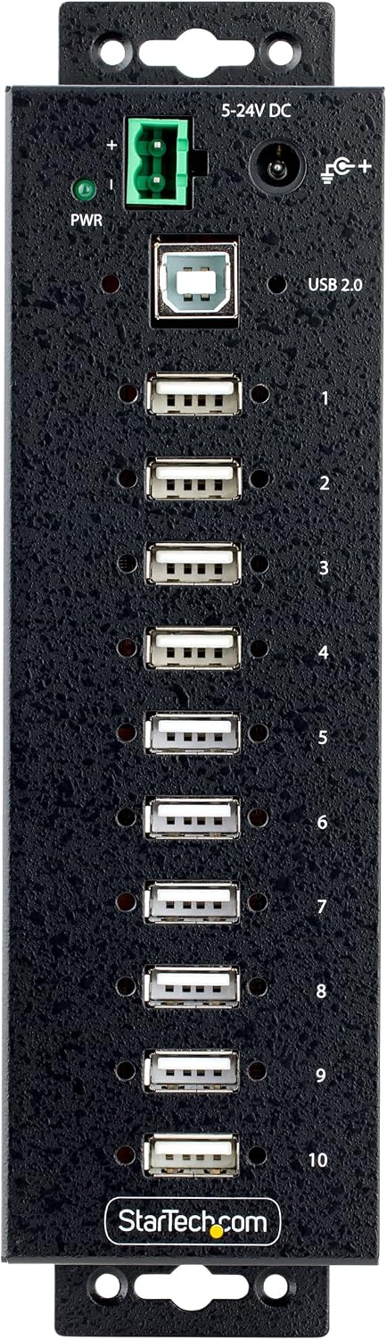 StarTech.com, USB210AIND-USB-A-HUB, hub USB 2.0 de 10 puertos
