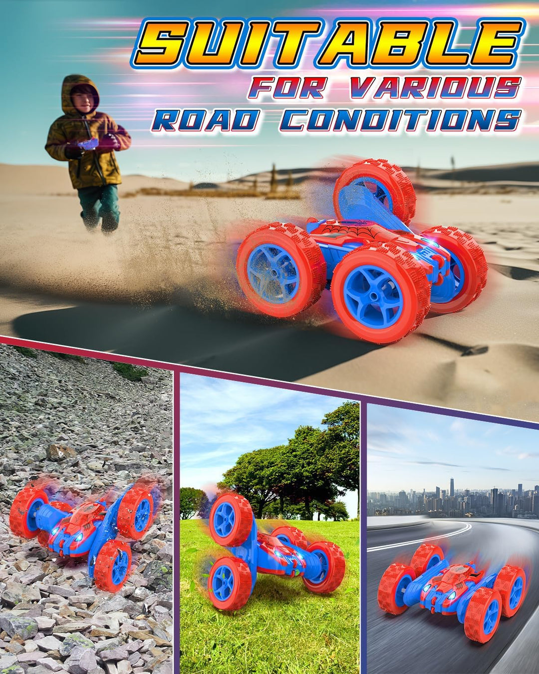 Coche de Control Remoto Blissbud Coche de Araña RC para Niños de 4...