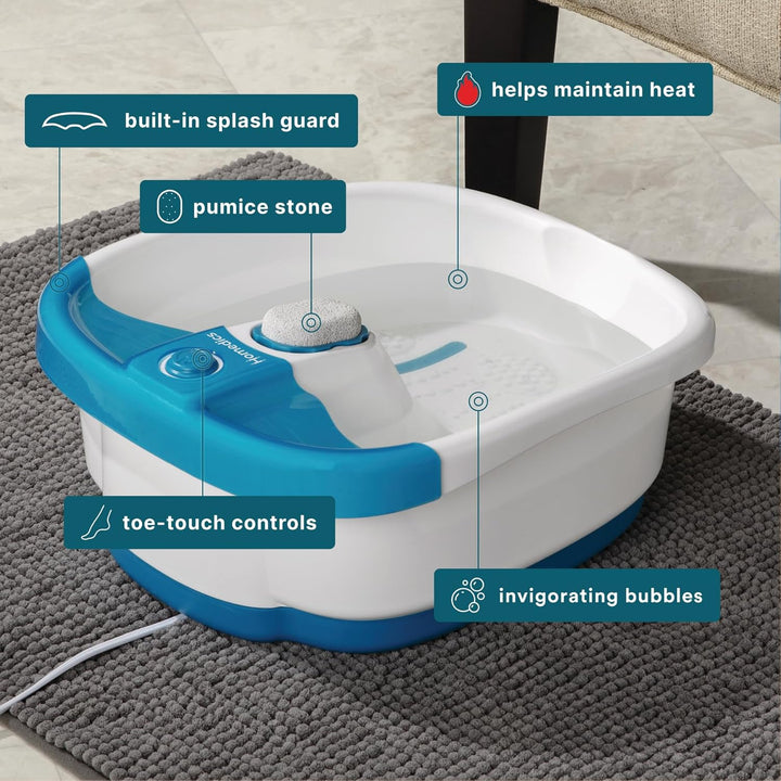 Homedics Bubble Mate - Spa de pies, baño de pies controlado por tac...