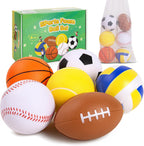 Paquete de 6 bolas suaves para niños, juguetes deportivos al aire libre, bolas de espuma pequeñas