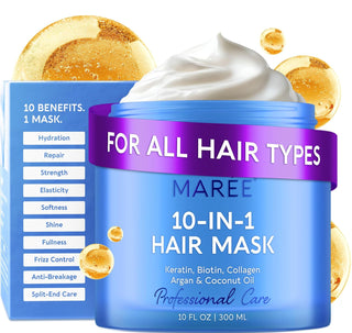 MAREE Mascarilla Capilar de Acondicionamiento Profundo 10-En-1 para...