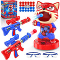 Juego de disparos de héroe de gato, juego de objetivos móviles para niños