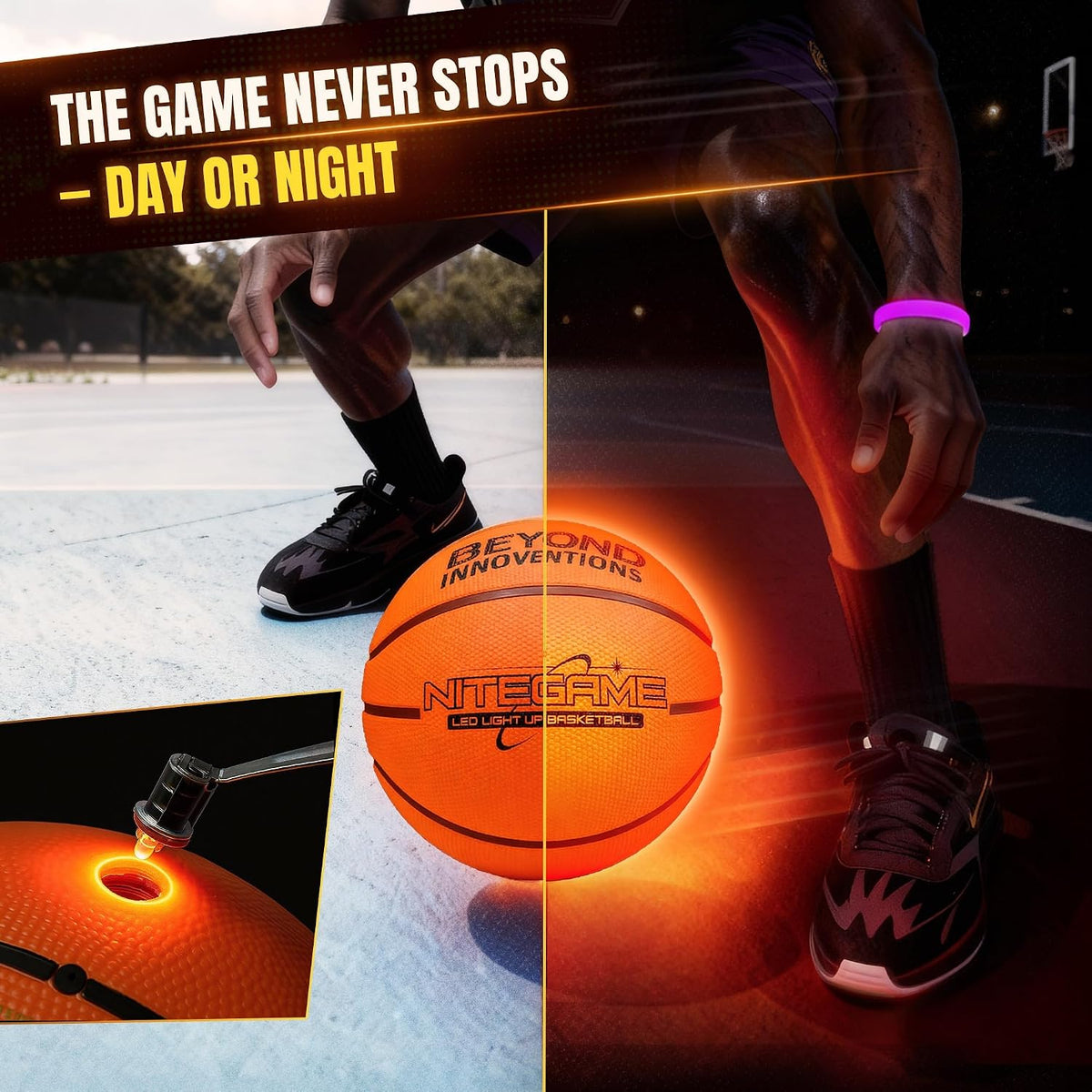 Baloncesto que brilla en la oscuridad talla 7 - Regalos iluminados para