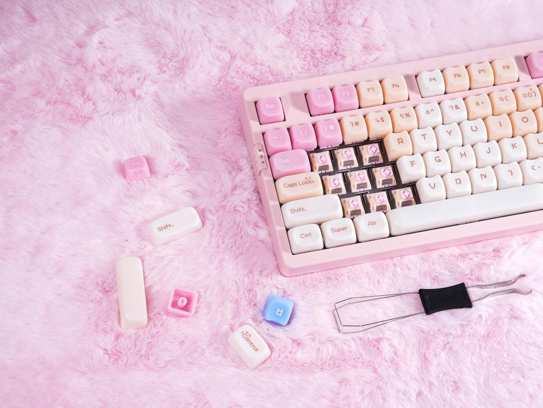 ZORNHER ZH980 Pink Mechanical Keyboard,95% Cat Keyboard Cute,Kawaii...