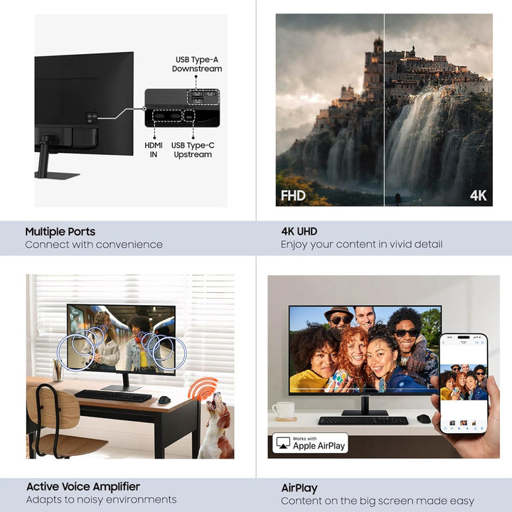 Samsung 32" M7 (M70F) Series 4K UHD Monitor inteligente | Samsung V...