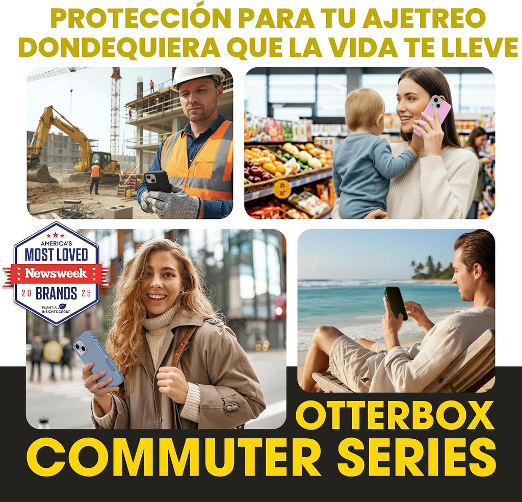 OtterBox Funda MagSafe para iPhone 17e, 16e, 15, 14, 13 Commuter MagSafe