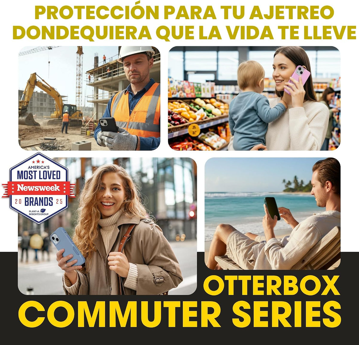 OtterBox Funda MagSafe para iPhone 17e, 16e, 15, 14, 13 Commuter MagSafe