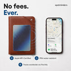 Apple MFi - Soporte para pasaporte rastreable para viajes (solo iOS) funciona con Apple Find My, funda recargable para pasaporte Air de 3 años de duración de la batería, cartera de viaje