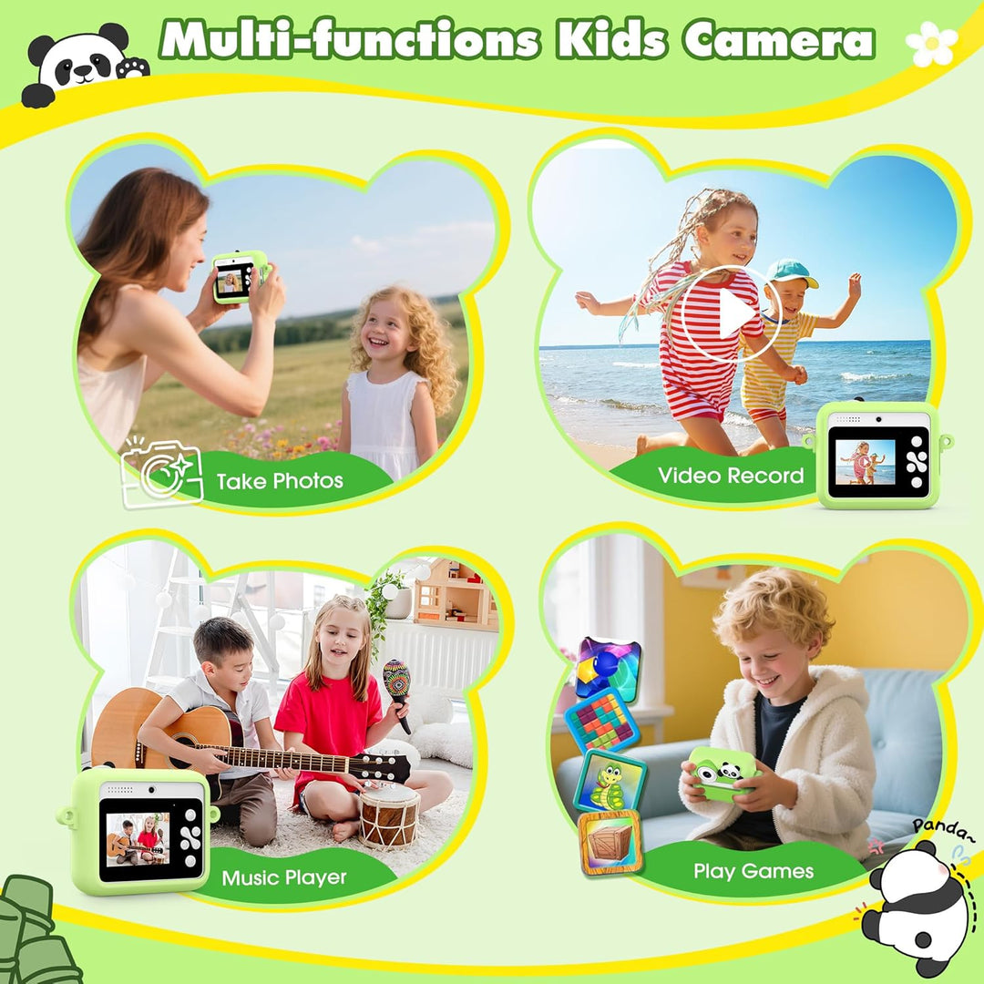 Cámara para niños, impresión de fotos instantánea, cámaras duales d...