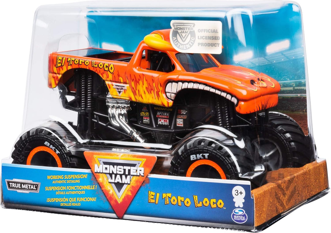 Monster Jam Vehículo oficial de El Toro Loco Monster Truck fundido...