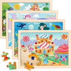8 paquetes de rompecabezas de madera de animales y princesas para niños de 4 a 6 años, rompecabezas para niños de 2 a 4 años, rompecabezas educativos preescolares, tableros, regalos para niños y niñas