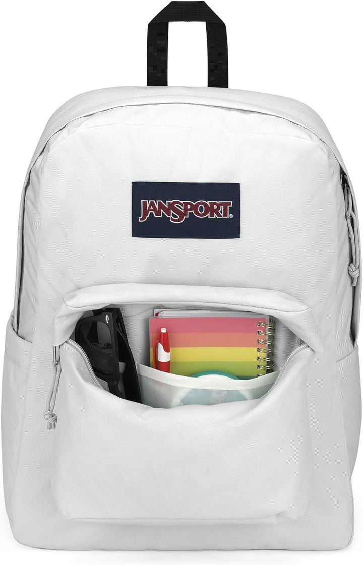 JanSport Mochila Superbreak Plus, Blanco, Tamaño único