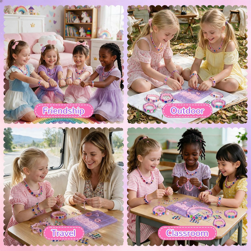 AOSITE Kit de fabricación de pulseras para niñas de 4 a 12 años