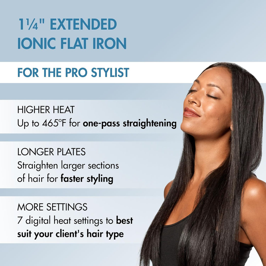 BabylissPRO Nano Titanium Ionic Hair Straightener, Professional Fla...