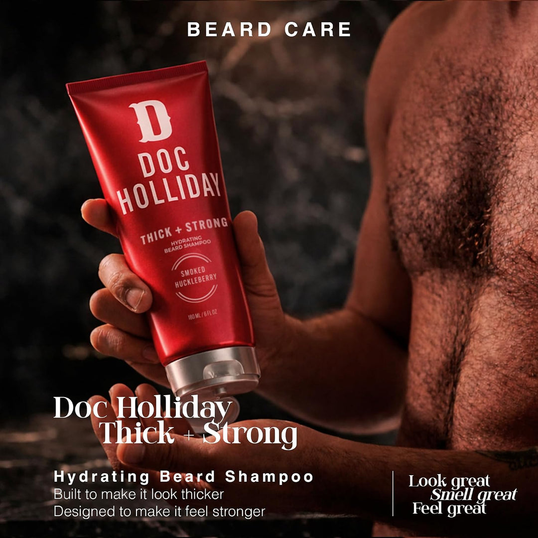 DOC HOLLIDAY Champú hidratante para barba grueso y fuerte \u2013 Ar...
