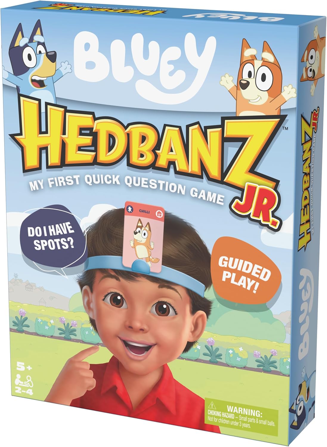 Spin Master Games Bluey Hedbanz Jr. Juego de mesa para familias