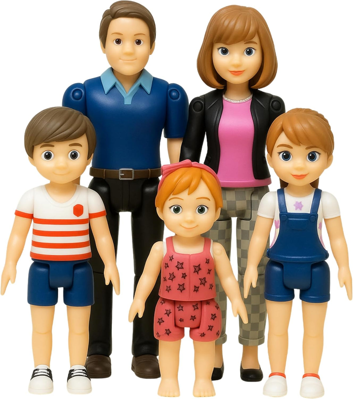 TOMLEON Familia de Muñecos para Casa de Muñecas