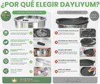 Tazones para mezclar de acero inoxidable con tapas herméticas