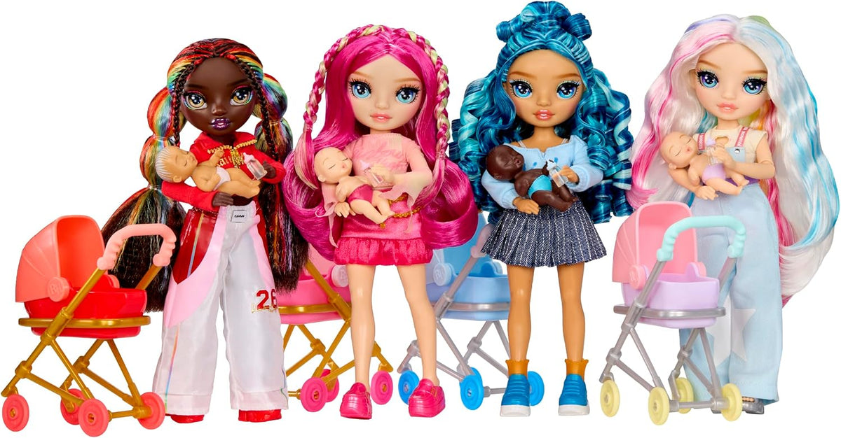 Rainbow High Jr. High Bestie Babysitters - Stella Monroe, muñeca de moda de 9 pulgadas