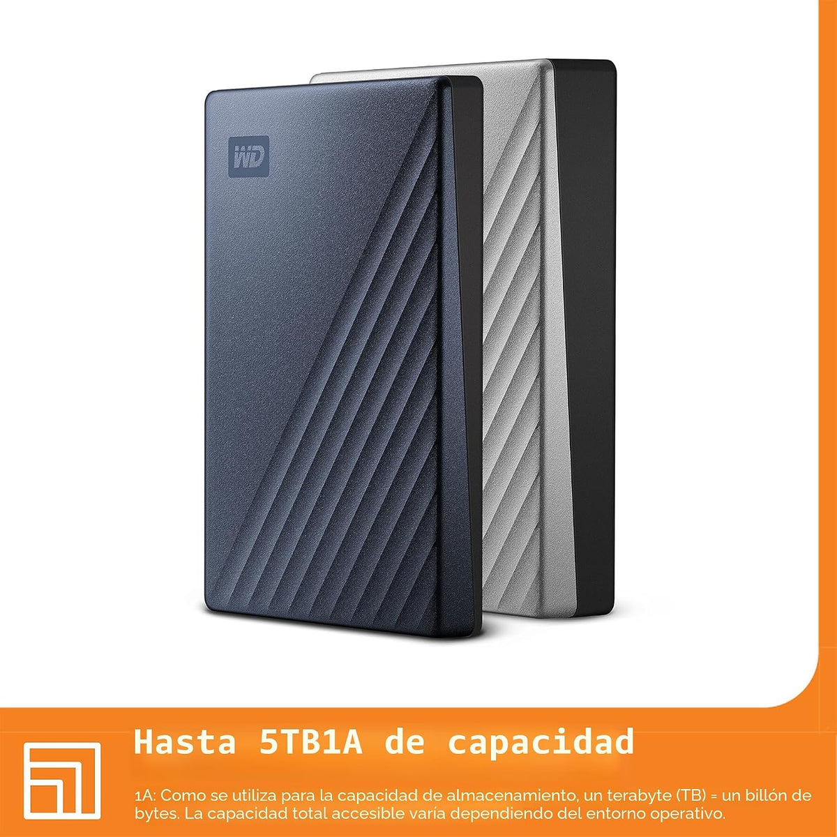 WD 2TB My Passport Ultra, Azul, Disco Duro Externo Portátil, softwa...