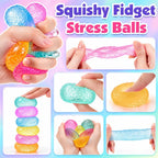 24 Pack de Pelotas Antiestrés Mini para Niños: 1.53'' Juguetes Fidget Esponjosos en Lote