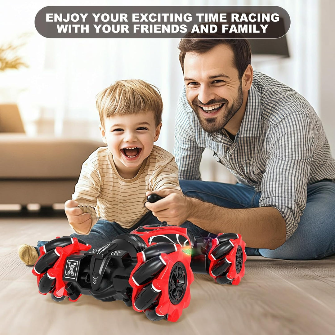 HOSHIPLAY Gesture Coche RC Rojo, 1:24 Alta Velocidad 4WD Coche de A...