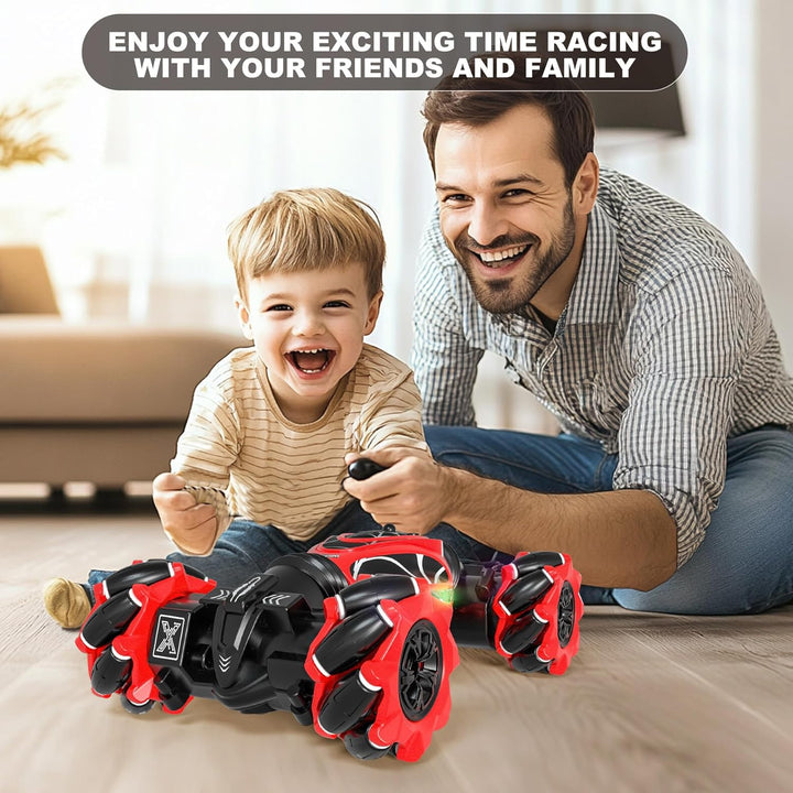 HOSHIPLAY Gesture Coche RC Rojo, 1:24 Alta Velocidad 4WD Coche de A...