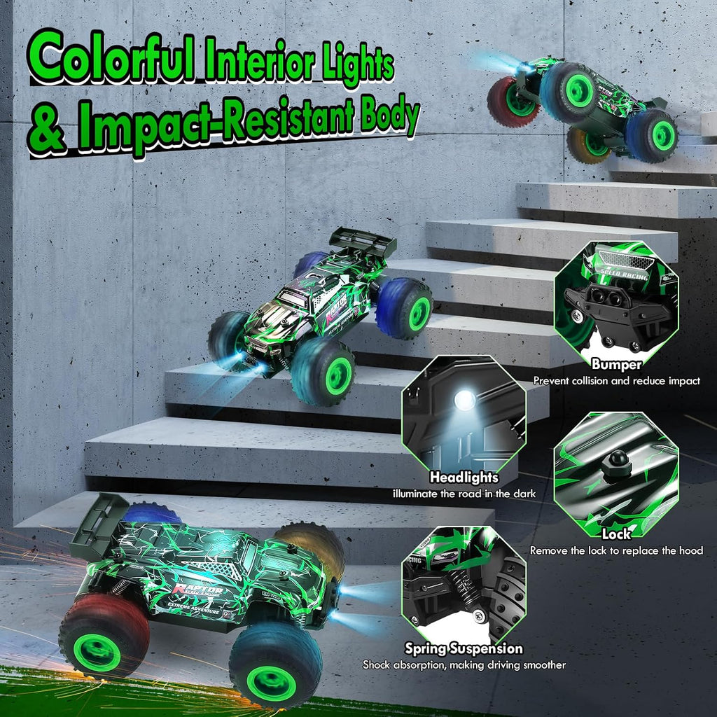 Coche de control remoto, coches recargables 1:18 Rc, camión RC todo