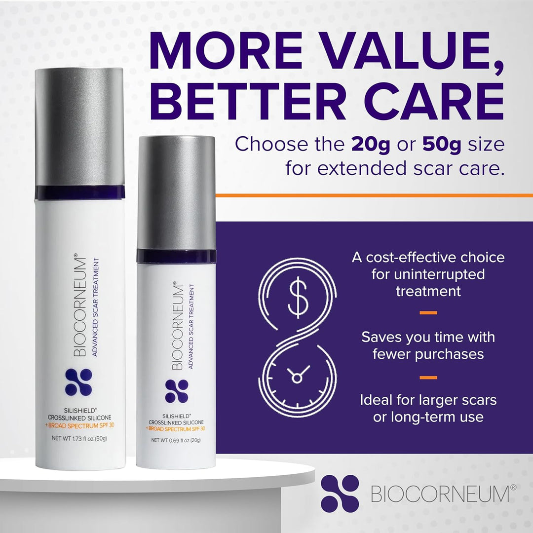 BIOCORNEUM Tratamiento avanzado de cicatrices con Silishield® y SPF...