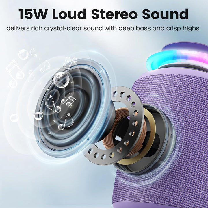 Altavoz Bluetooth inalámbrico, IP67 impermeable y a prueba de polvo...