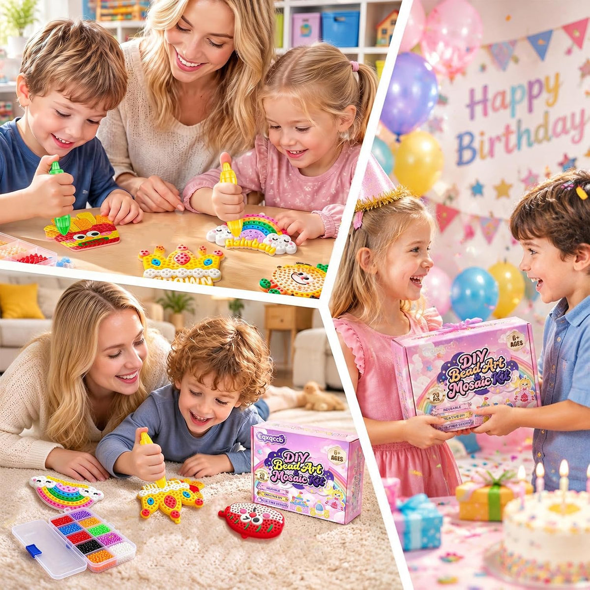 EQXQCCB Arte de cuentas para niños, 20 piezas de manualidades de pintura de