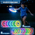 Paquete de 2 discos voladores iluminados para niños y adultos
