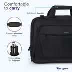 Targus CityLite Maletín para portátil con bandolera y mensajero para laptop de 15.6 pulgadas, Negro (TBT053US)