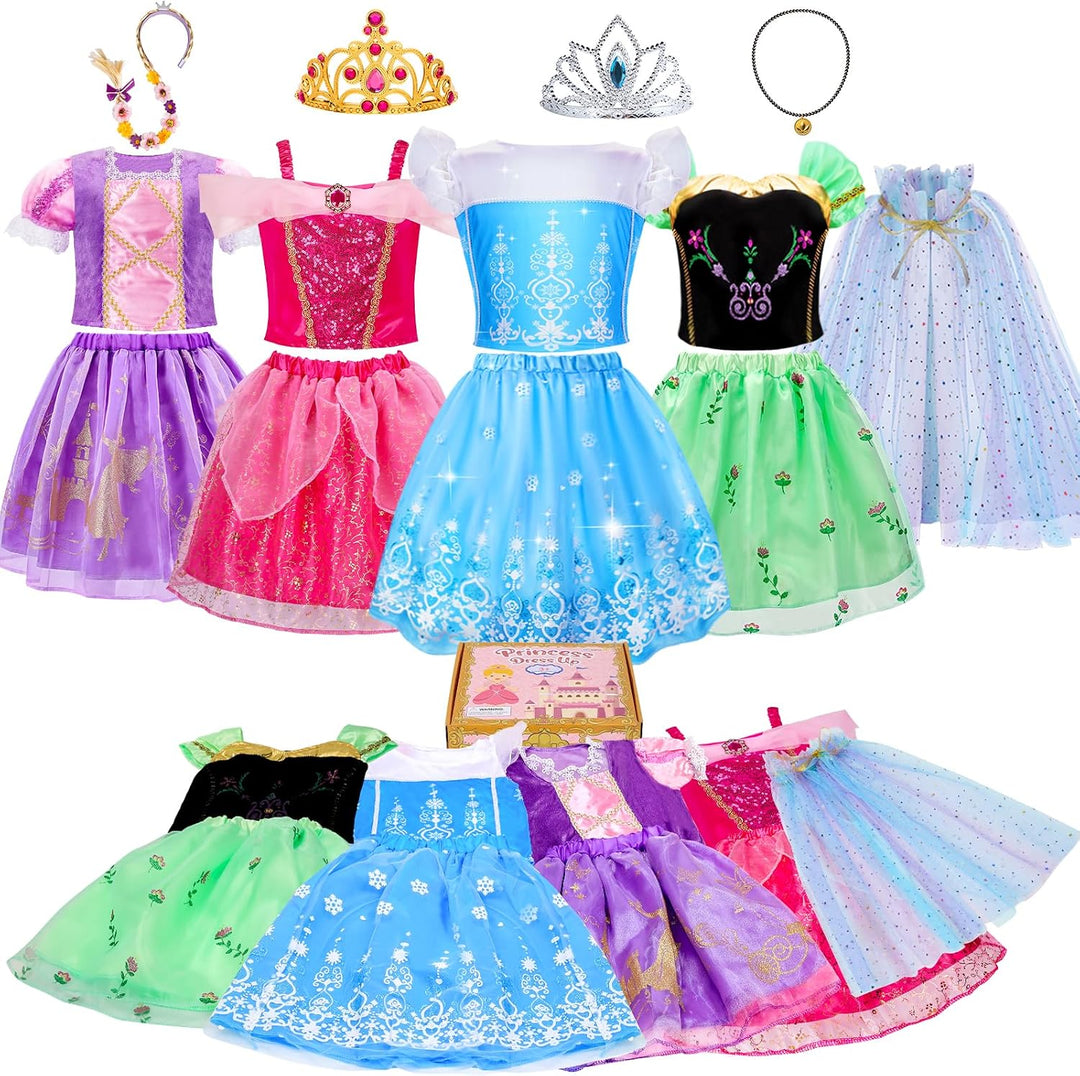 Meland Vestido de princesa - Ropa de vestir para niñas con juguetes...