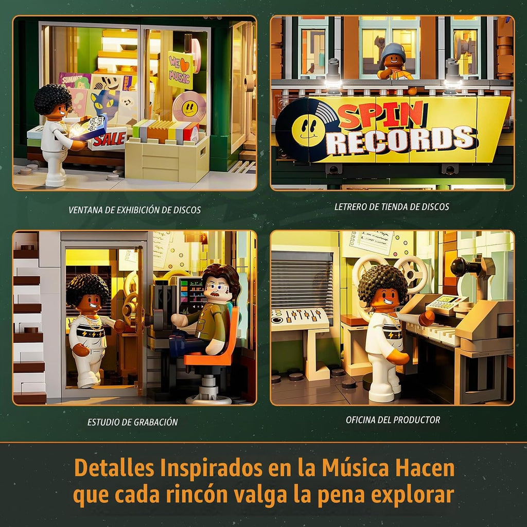 Lumibricks Record Store - Juego de construcción modular de iluminación para