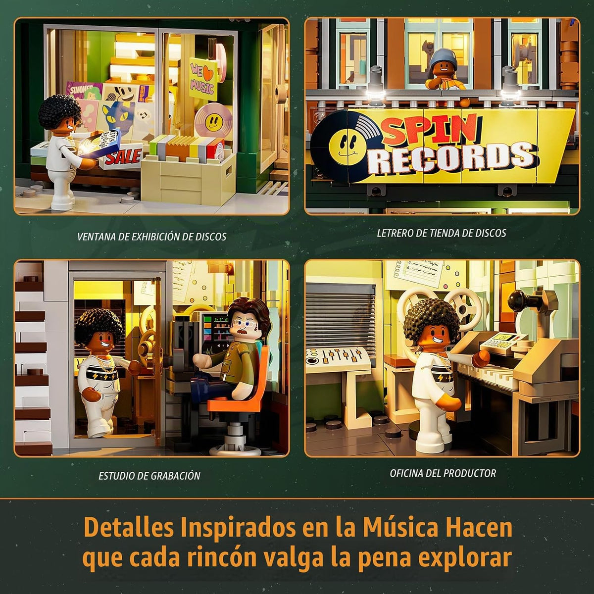 Lumibricks Record Store - Juego de construcción modular de iluminación para