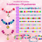Marlrin 18 Pack Bracelet Wands con Stamps, 3-en-1 Bracelet Making Kit