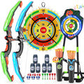 Bow y Arrow para Kids, LED Light Up Archery Set, Indoor Outdoor Sport Gifts para Boys Girls Ages 4-12
