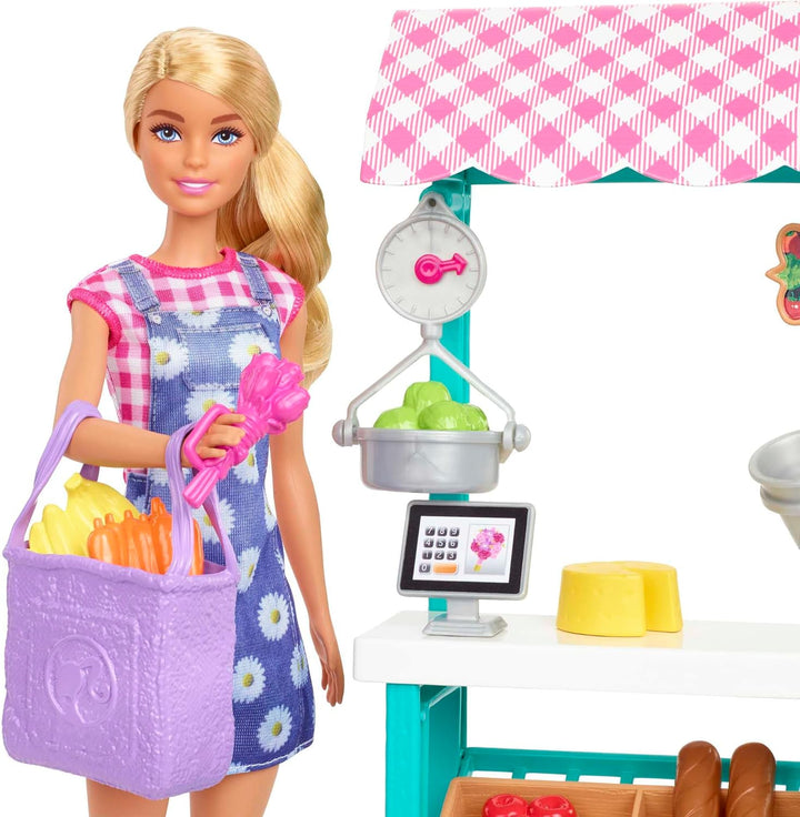Juego de Barbie Careers, set de mercado de granjeros con muñeca de...