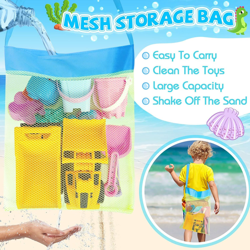 Juguetes de playa con 3 camiones, cubos plegables para niños de 3