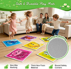 Large Sensory Floor Tiles, 20" Ocean Themed Play Mats, Autism Toys, 6-Pack