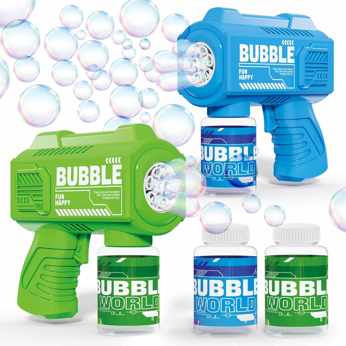Paquete de 8 pistolas de burbujas automáticas, soplador de burbujas para exteriores, juguetes para niños pequeños de 3 a 8 años, regalos de boda y fiestas