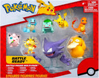 Figura de batalla de Pokémon, paquete de 8 unidades - Seis figuras listas para la batalla de 2 pulgadas y dos figuras de 3 pulgadas, incluyendo Pikachu