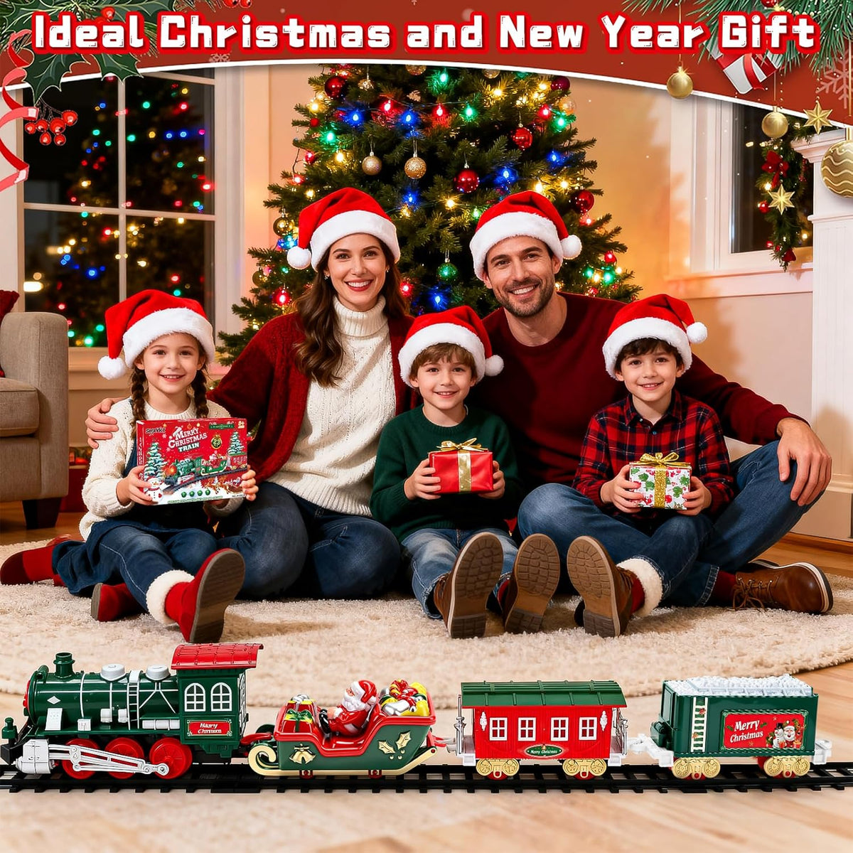 Juego de tren para niños pequeños árbol de Navidad juegos