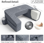 Almohada de escritorio extra ancha de 26 pulgadas, escritorio para