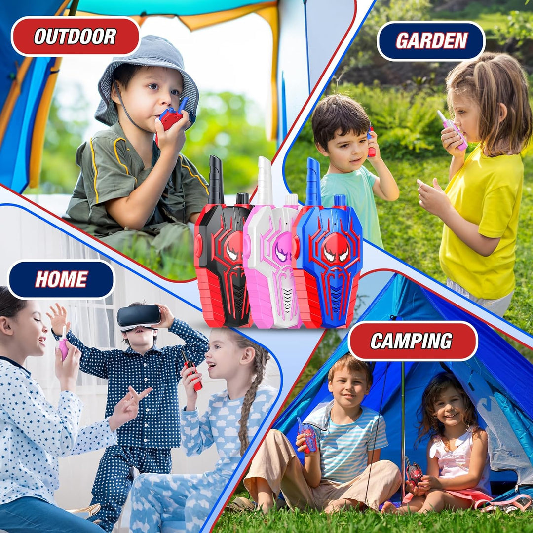 Walkie Talkies para niños y niñas: paquete de 3 juguetes para niños...