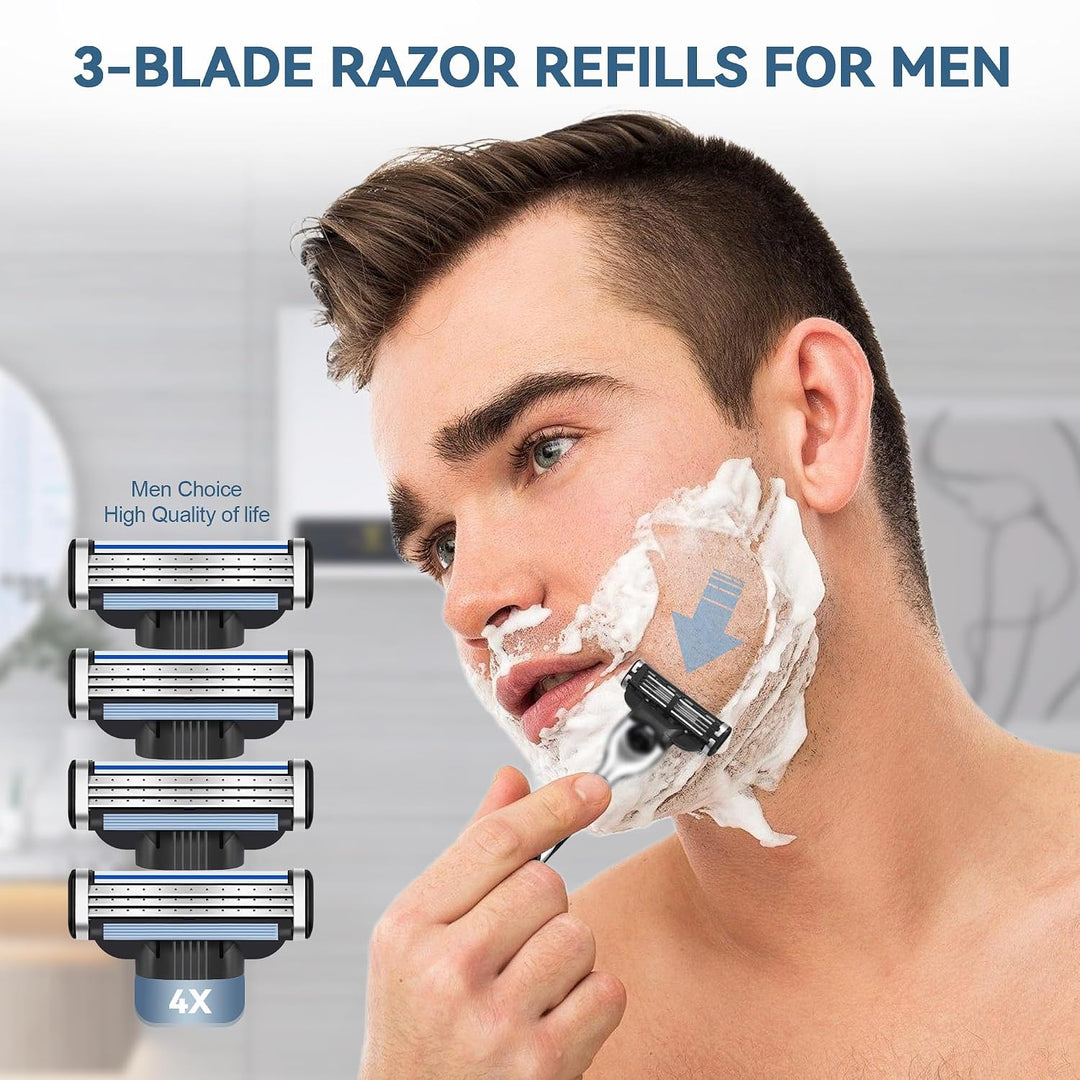 Recambios de maquinilla de afeitar para hombres, 24 cuchillas de af...
